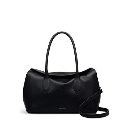 Radley Liverpool Gardens Medium Ziptop Satchel Bag In Black