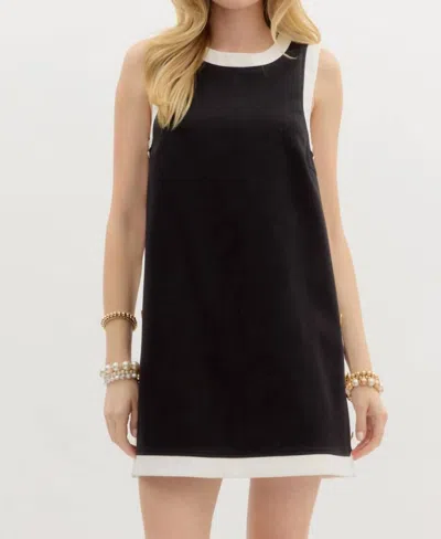 Entro Audrey Mini Dress In Black In Black