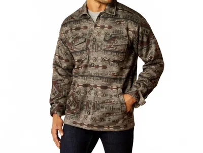 Ariat Caldwell Button Printed Shirt Jacket In Brindle In Multi
