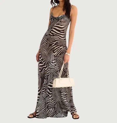 Rumored Santeria Maxi Dress In Black/white In Multi