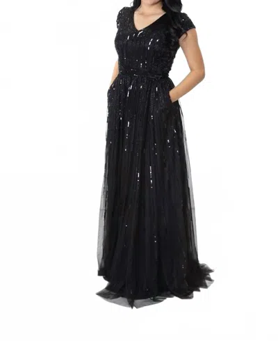 Paul Rekhi Maggie Gown In Black In Black