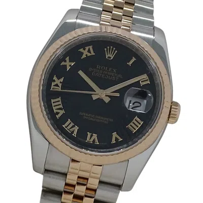 Pre-owned Rolex Pink Gold Stainless Steel Wristwatch () In Multi