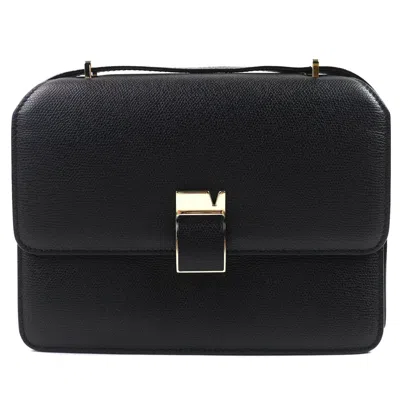 Pre-owned Valextra Leather Shoulder Bag () In Black