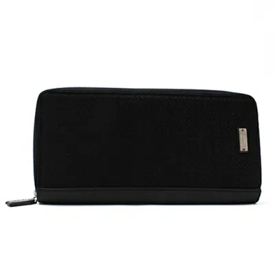 Pre-owned Coach Canvas Leather Long Wallet (bi-fold) () In Black
