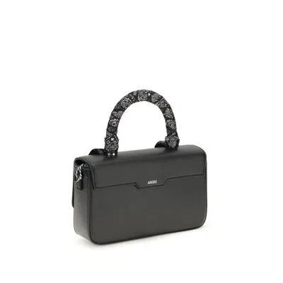 Amiri Black Calf Leather Bos Taurus Shoulder Bag In Black