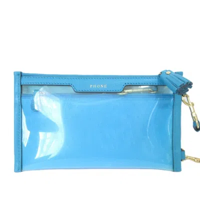 Pre-owned Anya Hindmarch Blue Pochette Pouch Shoulder Bag ()