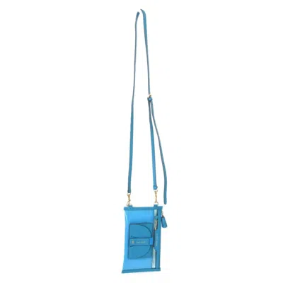 Pre-owned Anya Hindmarch Blue Pochette Pouch Shoulder Bag ()