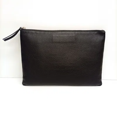 Pre-owned Balenciaga Black Leather Clutch Bag ()