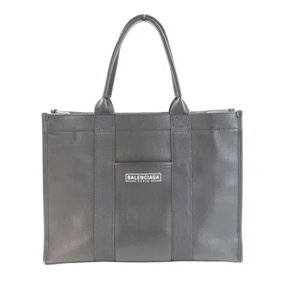 Pre-owned Balenciaga Gray Leather Tote Bag ()