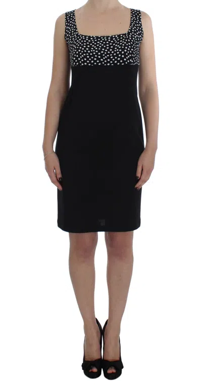 Bencivenga Black Stretch Sheath Dress & Sweater Women's Set In Black