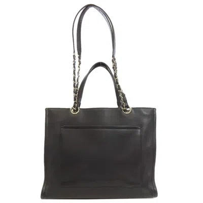Pre-owned Chanel Black Leather Tote Bag ()