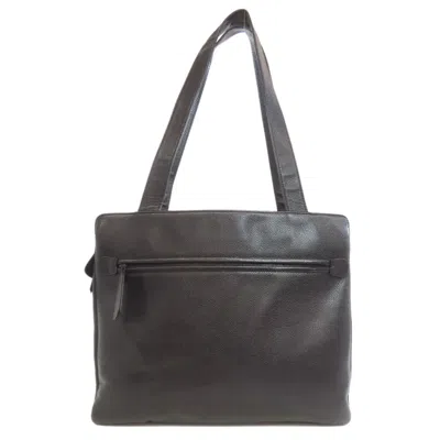 Pre-owned Chanel Black Leather Tote Bag ()