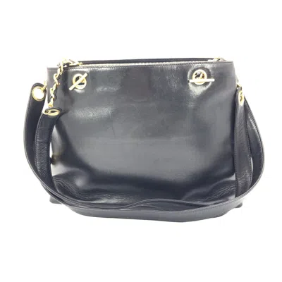 Pre-owned Chanel Coco Mark Chain Shoulder Women's Bag In Black