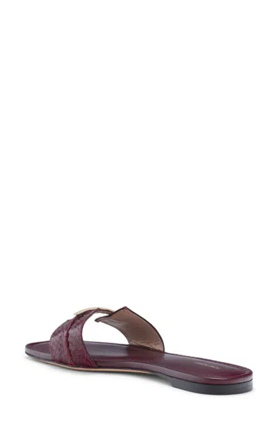 Tom Ford Python Embossed Slide Sandal In Red