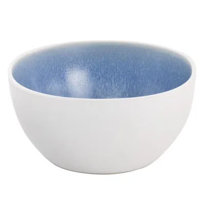 Gibson Elite 16 Piece Reactive Glaze Stoneware Dinnerware Set In White