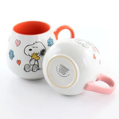 Peanuts 4 Piece 20 Ounce Stoneware Wax Relief Cup Set In Multi