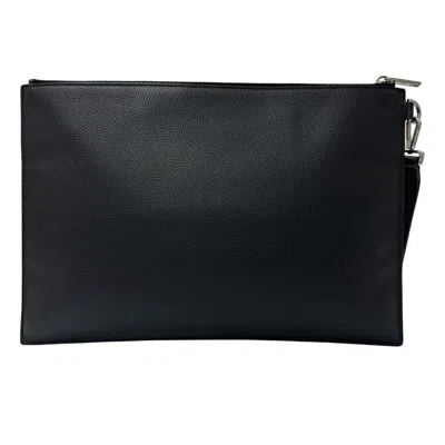 Pre-owned Dior Christian  Black Leather Clutch Bag ()