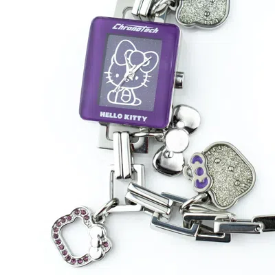 Chronotech Silver Stainless Steel Watch In White