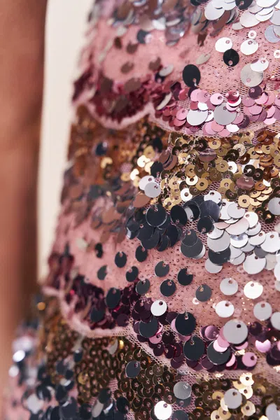 Danielle Guizio Ny Romina Mini Dress In Pink