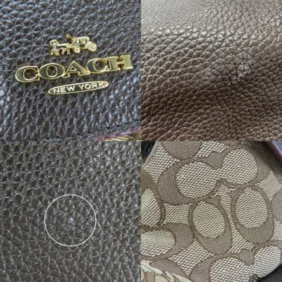 Pre-owned Coach Dark Brown Canvas Leather Backpack ()