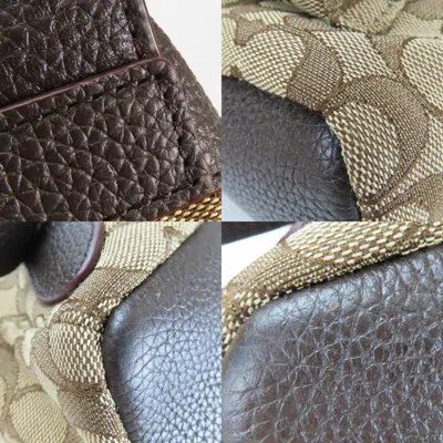 Pre-owned Coach Dark Brown Canvas Leather Backpack ()