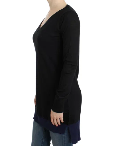 Costume National Elegant V-neck Lightweight Sweater In Black