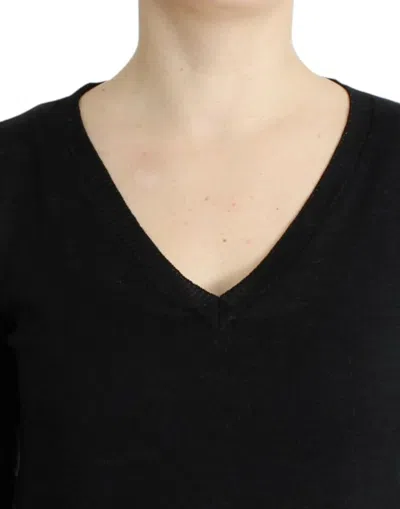 Costume National Elegant V-neck Lightweight Sweater In Black