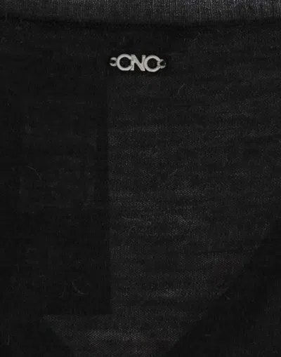 Costume National Elegant V-neck Lightweight Sweater In Black