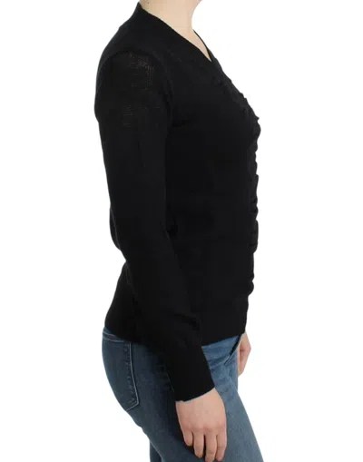 Costume National Elegant V-neck Lightweight Sweater In Black