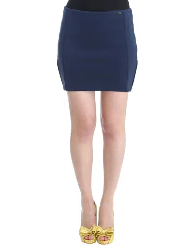 Costume National Blue Nylon Mini Women's Skirt In Blue