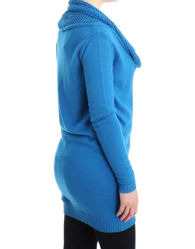 Costume National Blue Scoopneck Women's Sweater In Blue