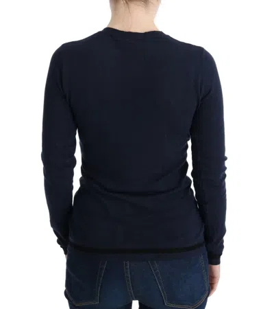 Costume National V-neck Viscose Women's Sweater In Blue