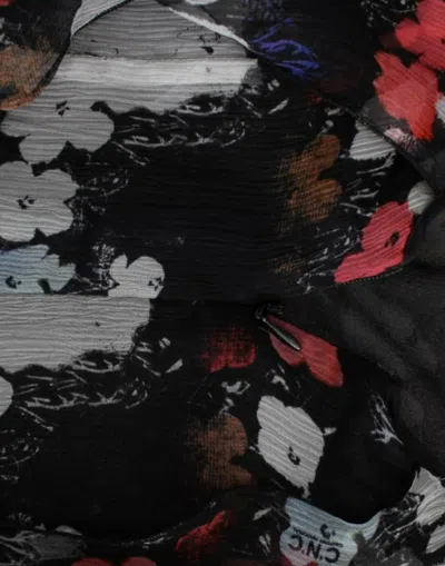 Costume National Floral Silk Mini Women's Dress In Multi