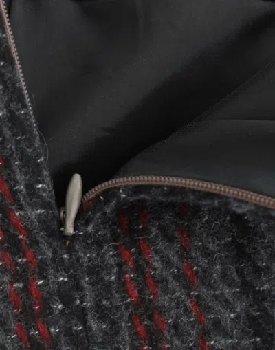 Costume National Gray Wool Mini Women's Skirt In Gray