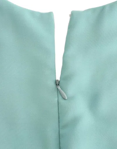 Costume National Elegant V-neck Midi Women's Dress In Green