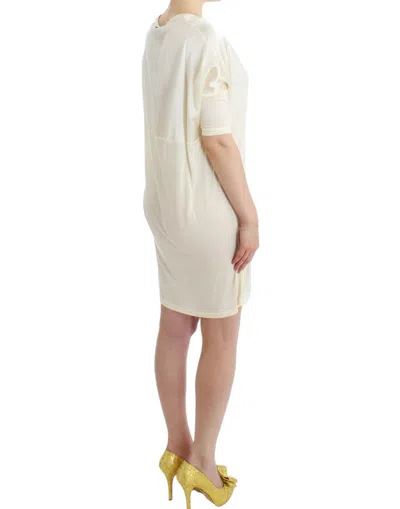 Costume National Chic White Modal Above-knee Dress In White