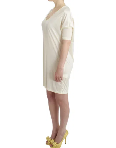 Costume National Chic White Modal Above-knee Dress In White