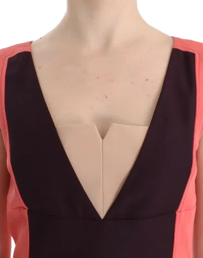 Cote Multicolor Polyester Sleeveless Sheath Knee Length Dress In Multi