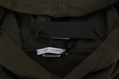 Daniele Alessandrini Pullover Hodded Cotton Sweater In Brown