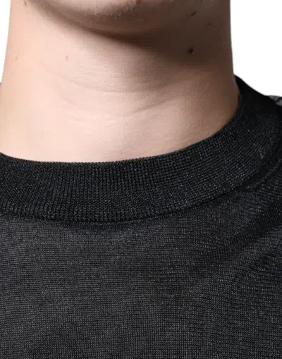 Pre-owned Dolce & Gabbana Black Polyester Pullover Sweatshirt Men's Sweater ()