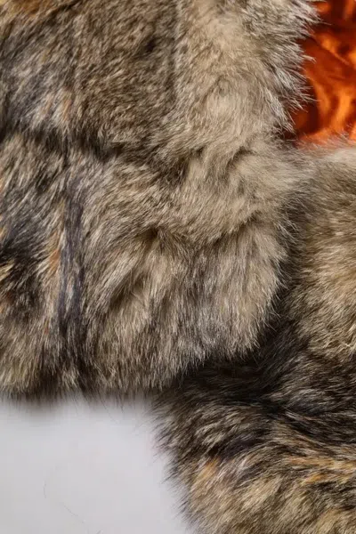 Dolce & Gabbana Brown Fur Shoulder Collar Neck Wrap Women's Scarf In Brown