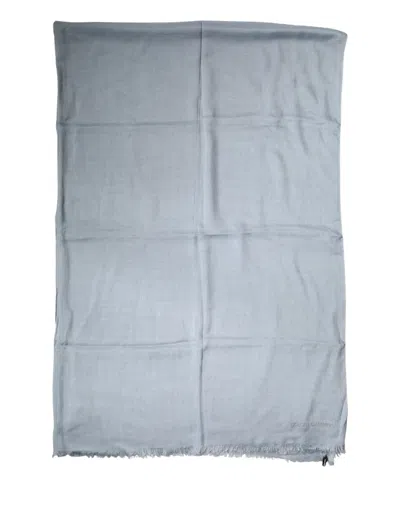Pre-owned Dolce & Gabbana Light Blue Cashmere Knit Neck Wrap Women's Scarf ()