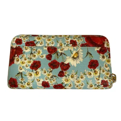 Pre-owned Dolce & Gabbana Light Blue Multi-color Coin Purse/coin Case ()