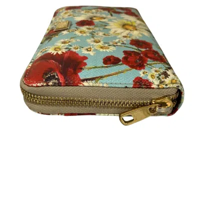 Pre-owned Dolce & Gabbana Light Blue Multi-color Coin Purse/coin Case ()