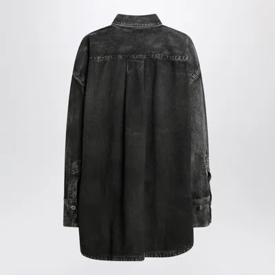 Attico The  Washed Denim Shirt In Black