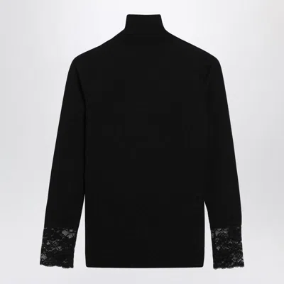 Valentino Garavani Top With Lace Inserts In Black