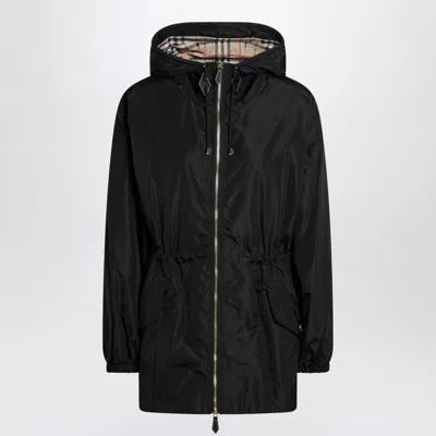 Burberry Nylon Parka In Black