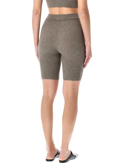 Fear Of God Essential Waffle Biker Short Homestead Heater-tone In Brown