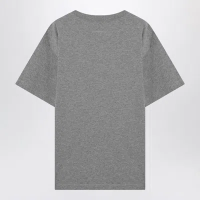 Mm6 Maison Margiela Cotton T Shirt Gloves Sequin Belt In Gray