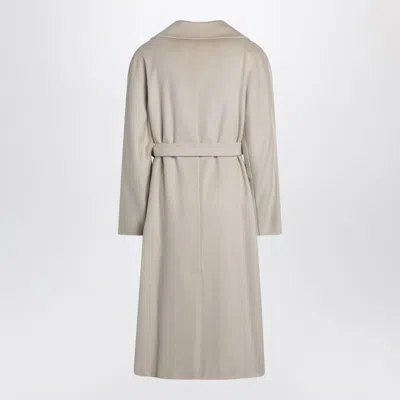 Weekend Max Mara Cream Double-breasted Midi Coat In Neutral